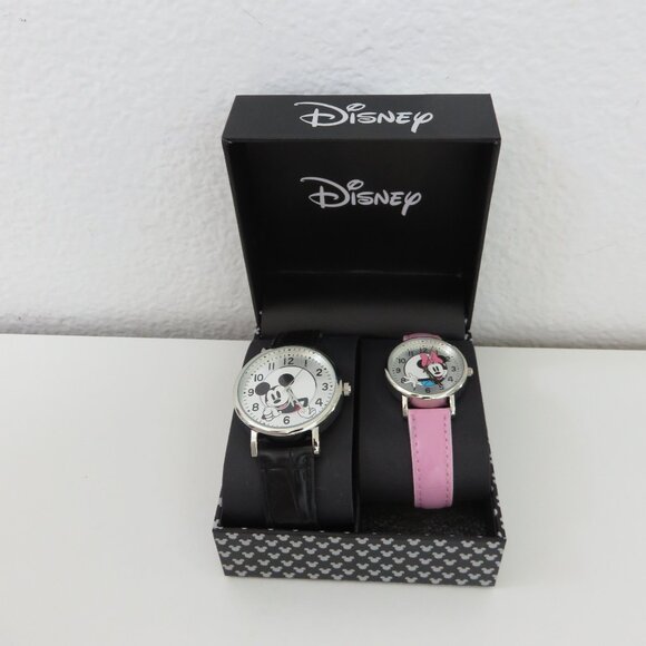 (#110) Set 2 Mickey Mouse His and Hers Watch Set